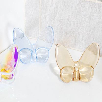 3" Gold Crystal Butterfly Figurine Tabletop Sculpture