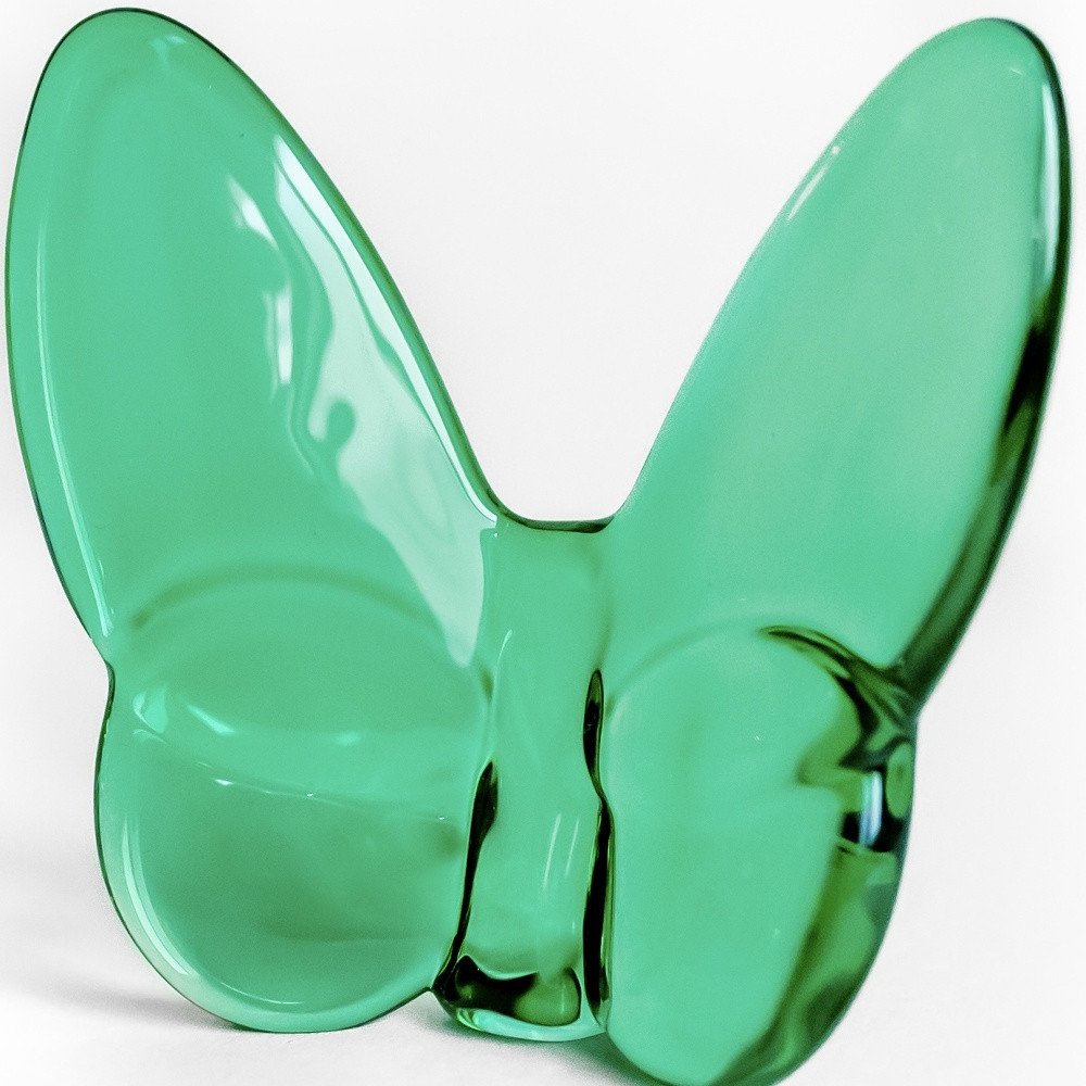 3" Green Crystal Butterfly Figurine Tabletop Sculpture