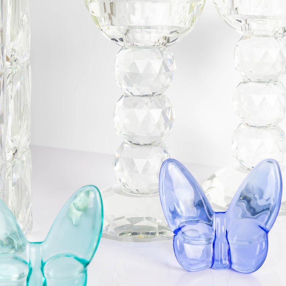 3" Blue Crystal Butterfly Figurine Tabletop Sculpture