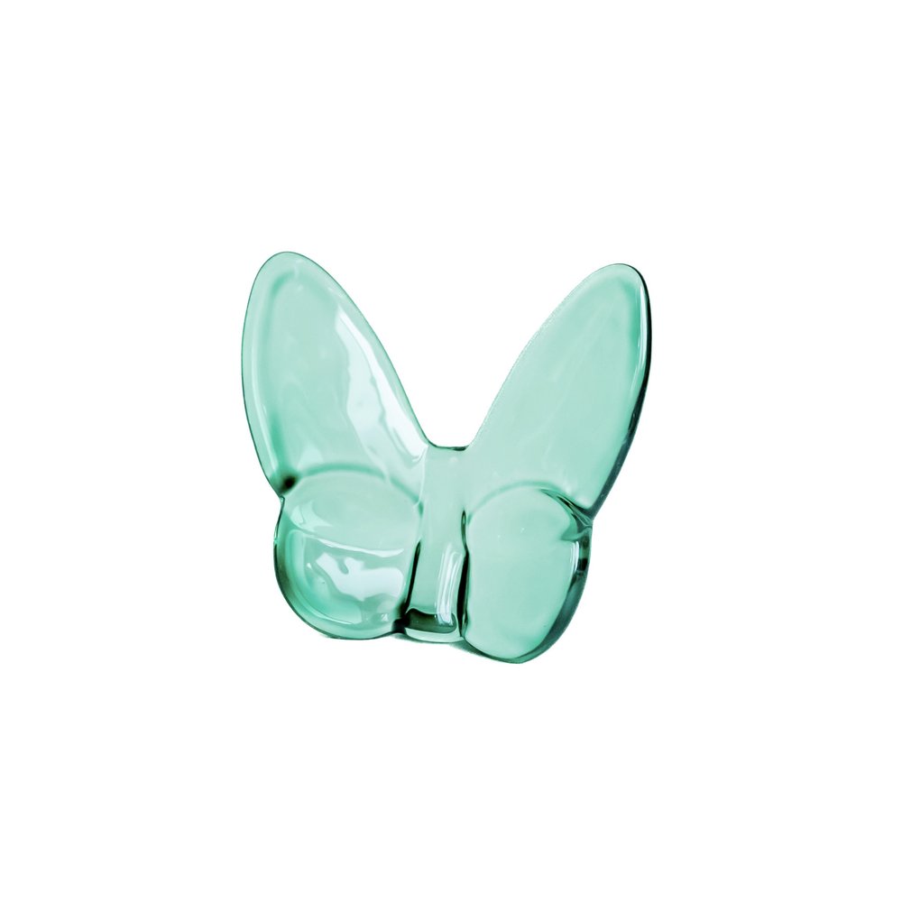 3" Mint Green Crystal Butterfly Figurine Tabletop Sculpture