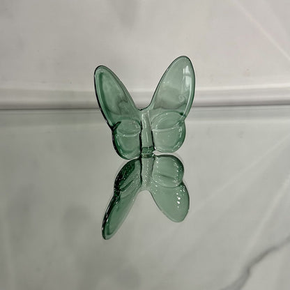 3" Mint Green Crystal Butterfly Figurine Tabletop Sculpture