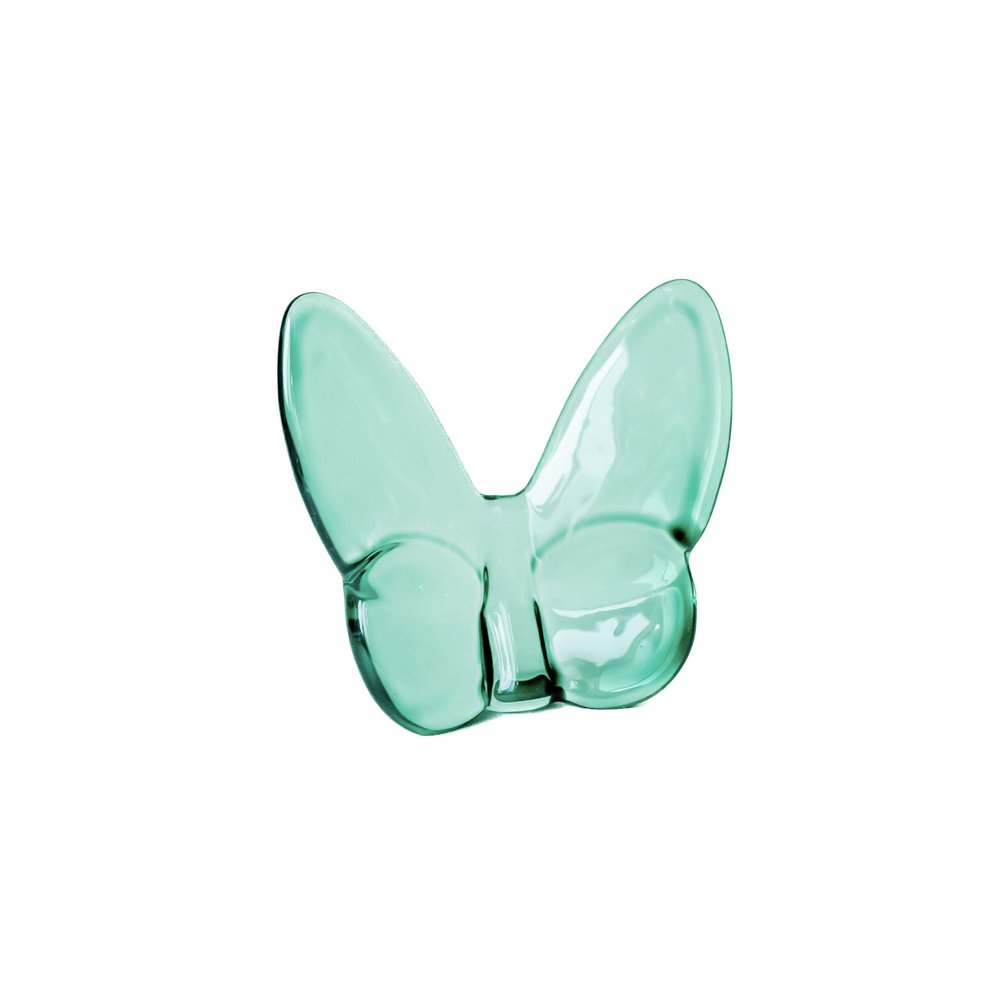 3" Mint Green Crystal Butterfly Figurine Tabletop Sculpture