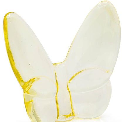 3" Light Yellow Crystal Butterfly Figurine Tabletop Sculpture