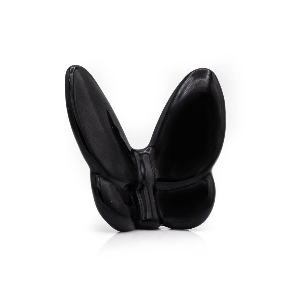 3" Black Crystal Butterfly Figurine Tabletop Sculpture