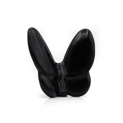 3" Black Crystal Butterfly Figurine Tabletop Sculpture