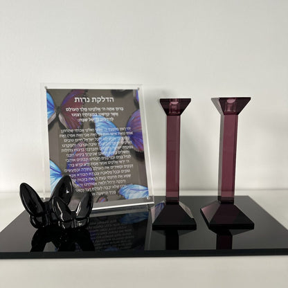 3" Black Crystal Butterfly Figurine Tabletop Sculpture