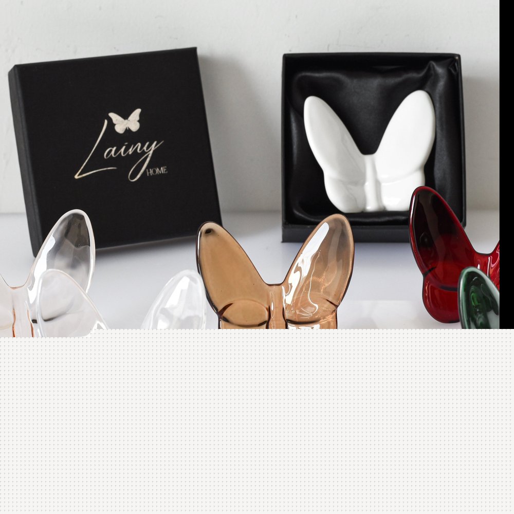 3" Brown Crystal Butterfly Figurine Tabletop Sculpture