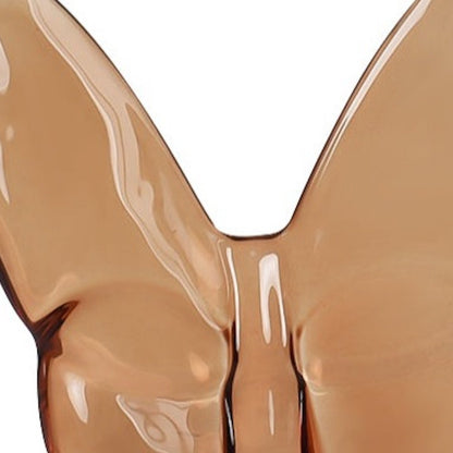 3" Brown Crystal Butterfly Figurine Tabletop Sculpture