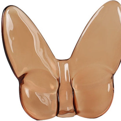 3" Brown Crystal Butterfly Figurine Tabletop Sculpture