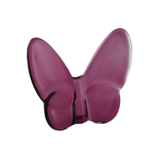 3" Plum Crystal Butterfly Figurine Tabletop Sculpture