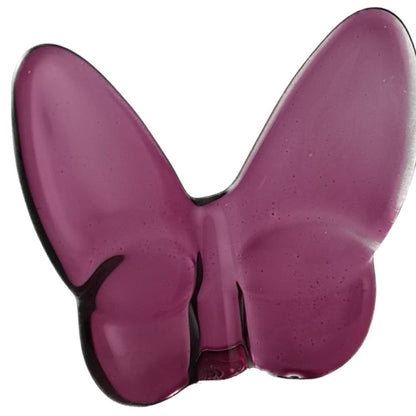3" Plum Crystal Butterfly Figurine Tabletop Sculpture