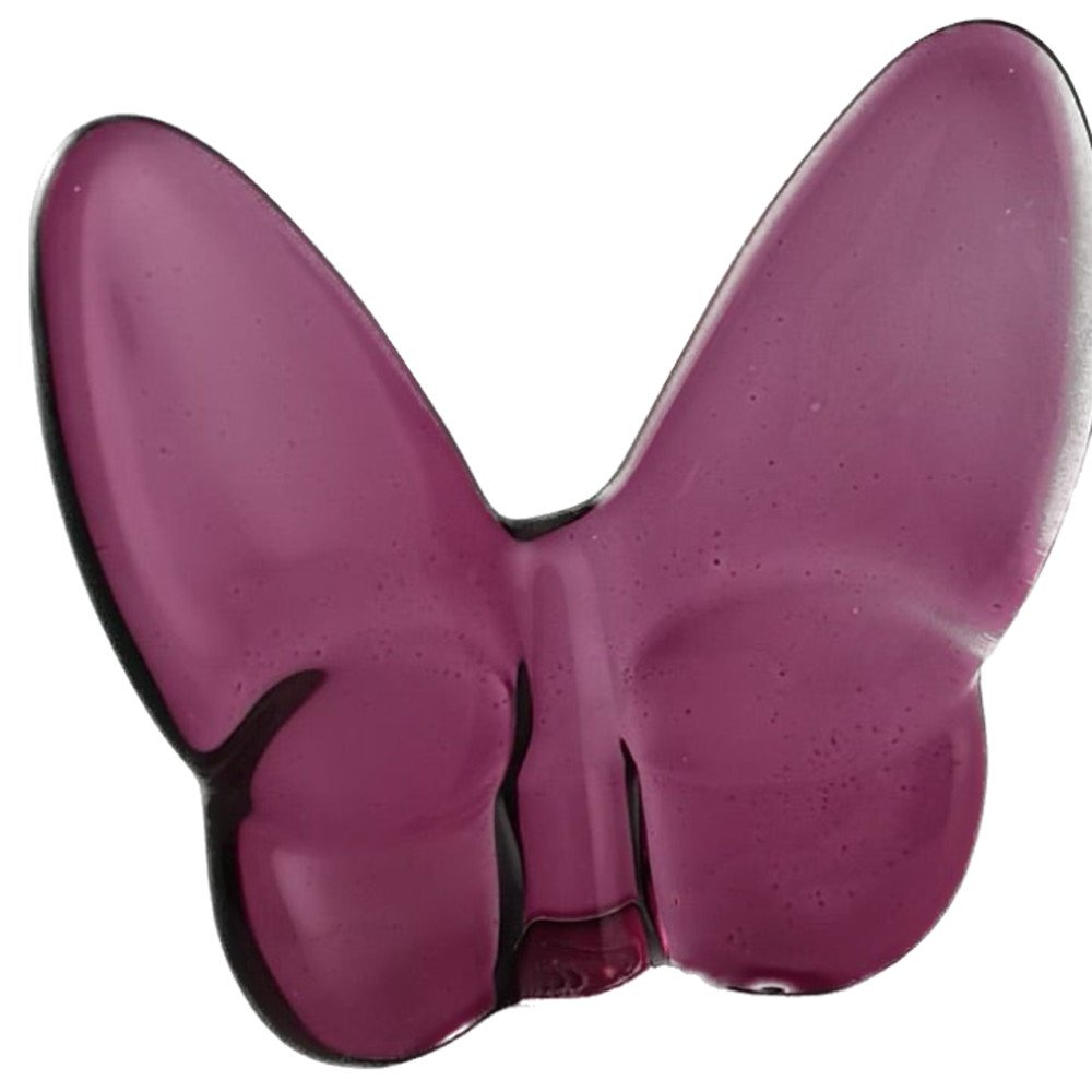 3" Plum Crystal Butterfly Figurine Tabletop Sculpture