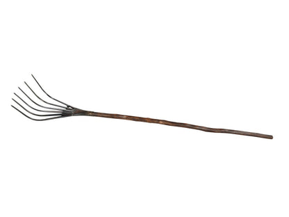 60" Brown and Black Wood and Metal Tabletop Sculpture