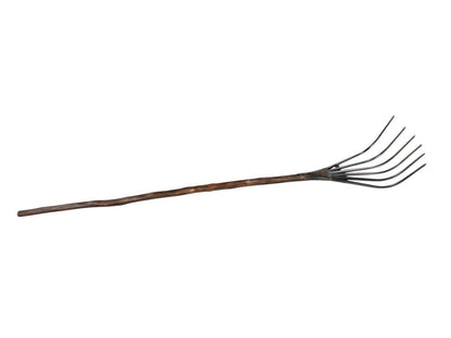 60" Brown and Black Wood and Metal Tabletop Sculpture