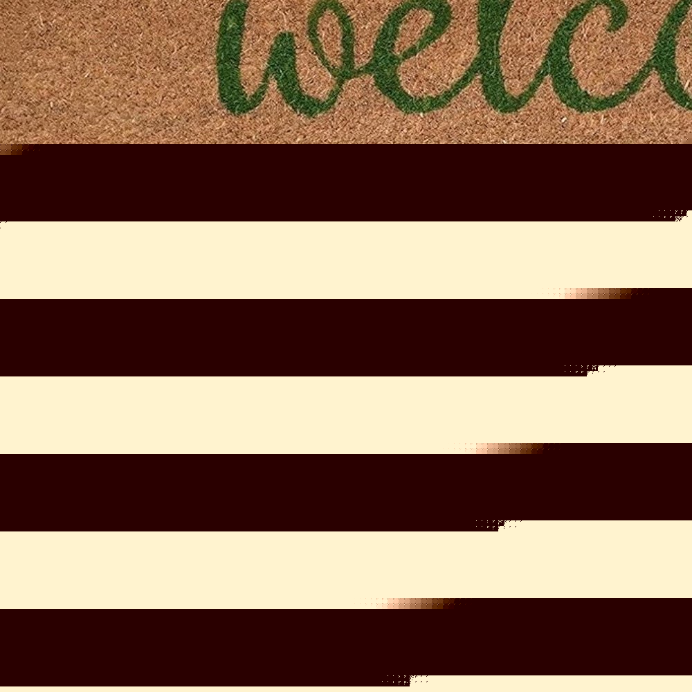 17" X 29" Natural Pink and Green Coir Floral Welcome Outdoor Door Mat