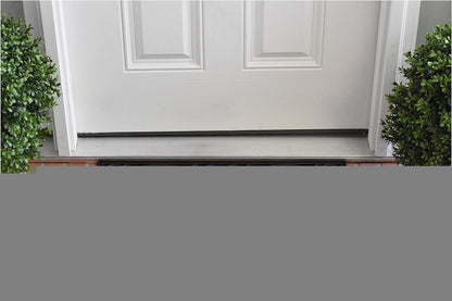 18" X 30" Black Rubber Geometric Outdoor Door Mat