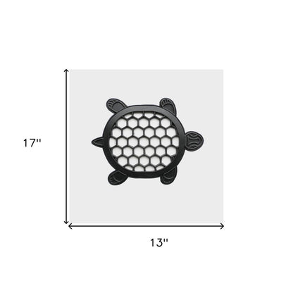 13" X 17" Black Rubber Geometric Outdoor Door Mat