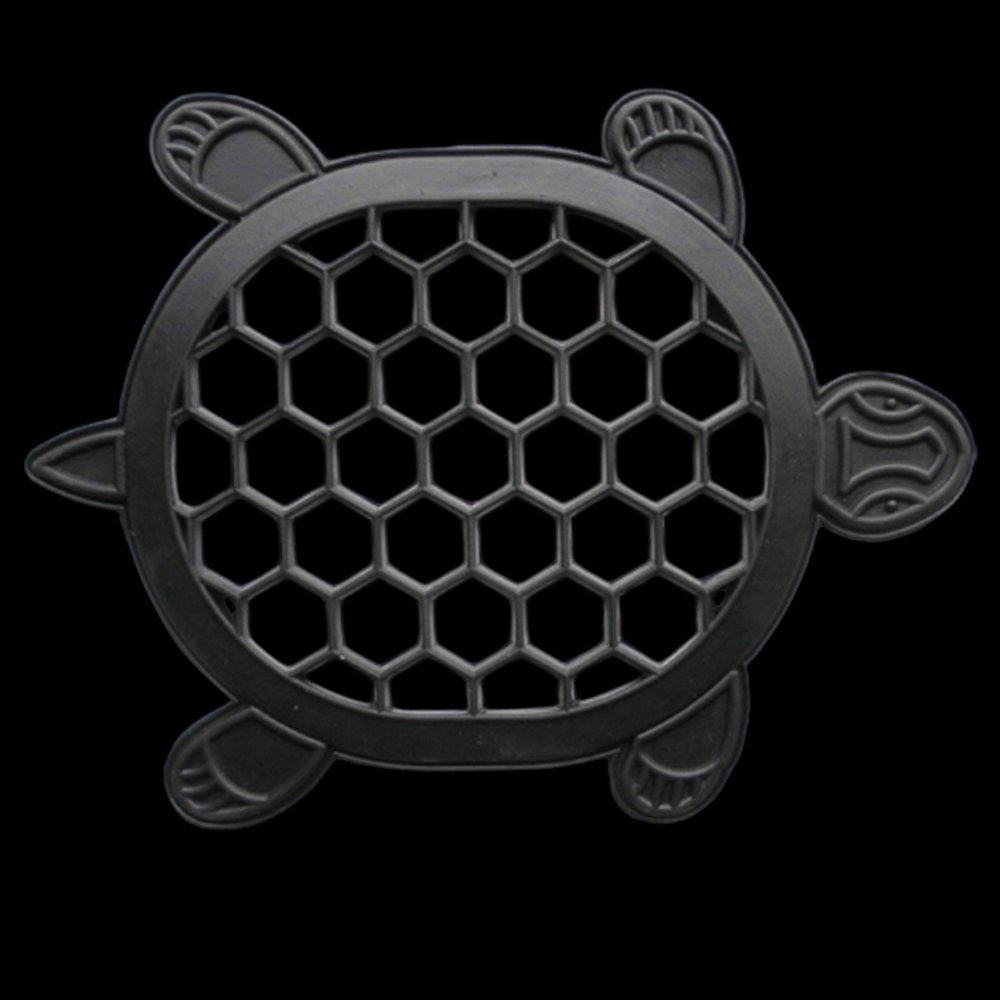 13" X 17" Black Rubber Geometric Outdoor Door Mat