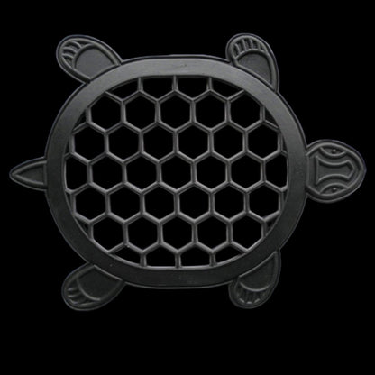 13" X 17" Black Rubber Geometric Outdoor Door Mat