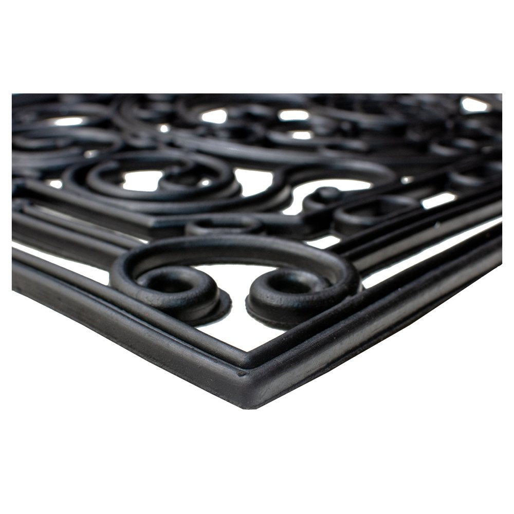 18" X 30" Black Rubber Pineapple Outdoor Door Mat