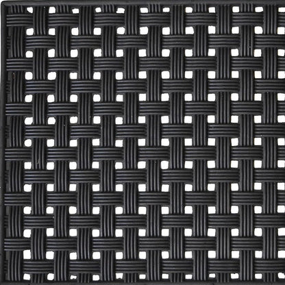 18" X 30" Black Rubber Weave Outdoor Door Mat