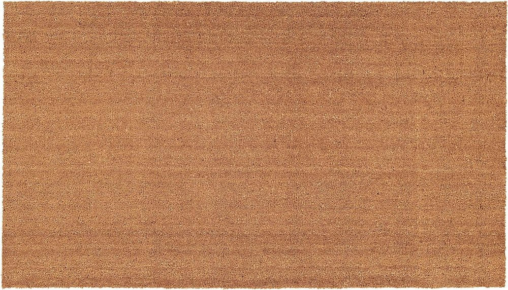 24" X 36" Natural Coir Solid Color Outdoor Door Mat