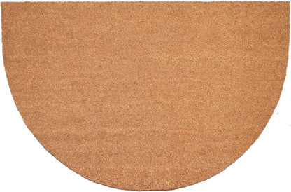 24" X 36" Natural Coir Solid Color Outdoor Semi Circle Door Mat