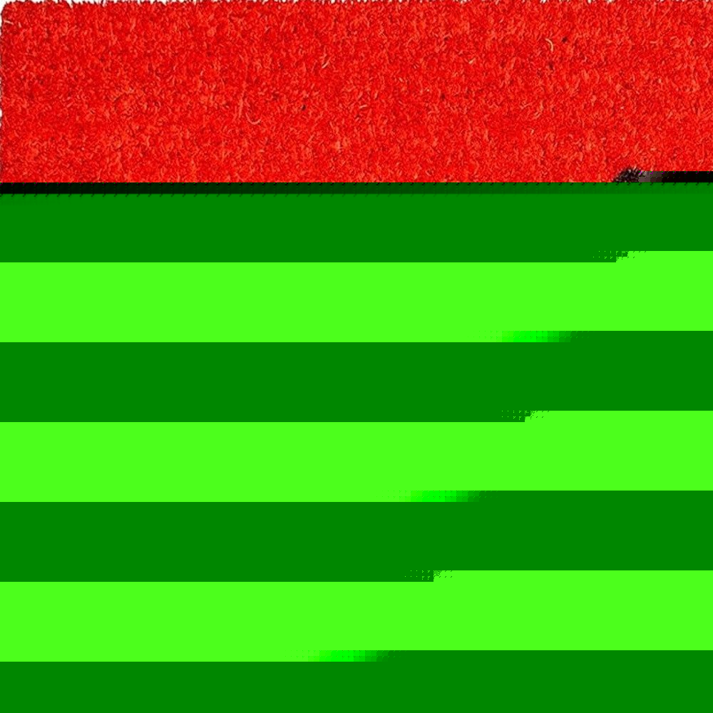 17" X 29" Red and Black Coir Merry and Bright Outdoor Christmas Door Mat