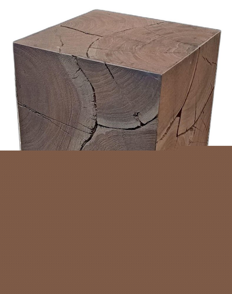 20" Black Distressed Solid Wood Square End Table