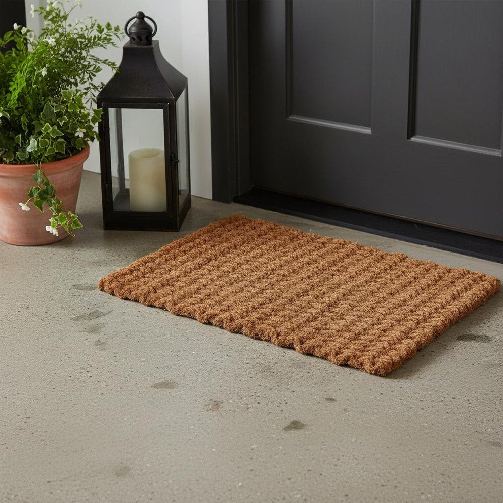 18" X 30" Brown Coir Weave Outdoor Door Mat