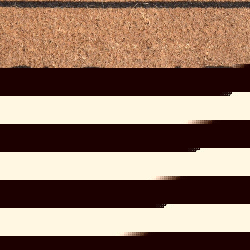 18" X 30" Brown and Black Coir Go Away Outdoor Door Mat