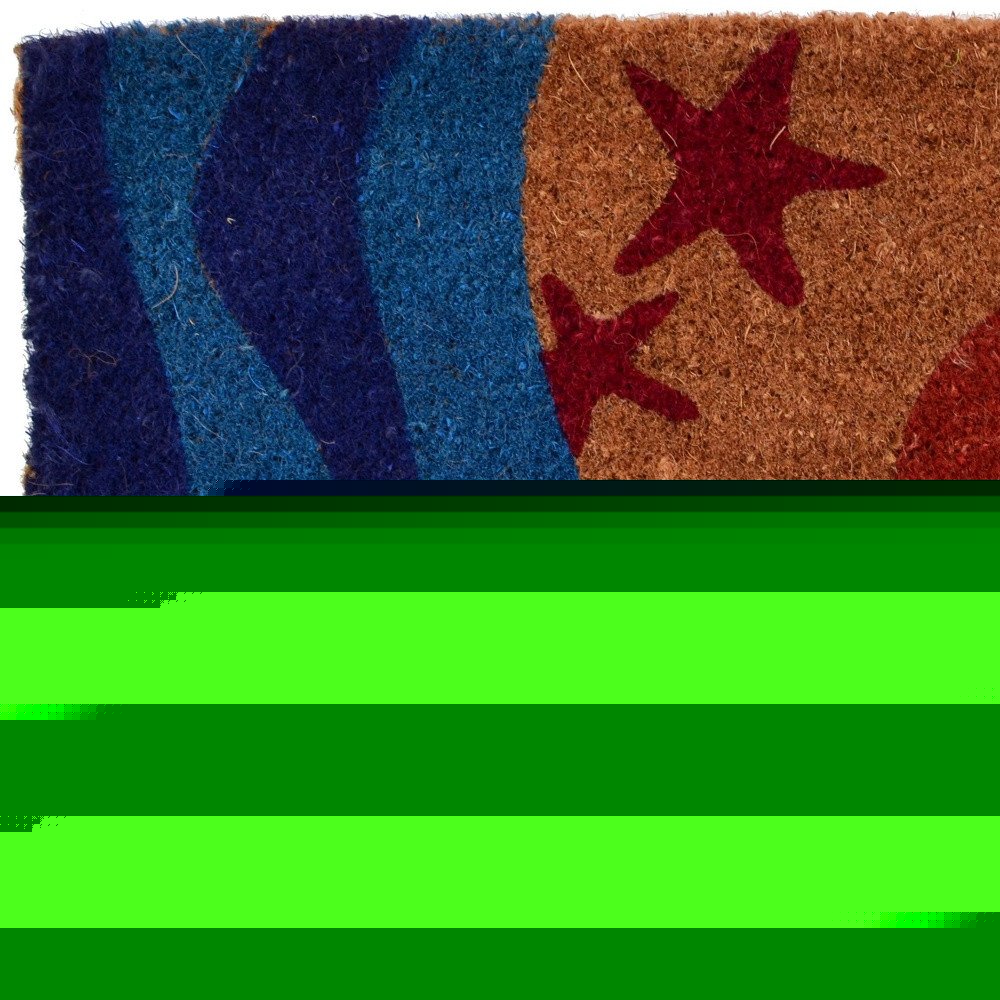 18" X 30" Blue and Red Coir Crab Outdoor Door Mat