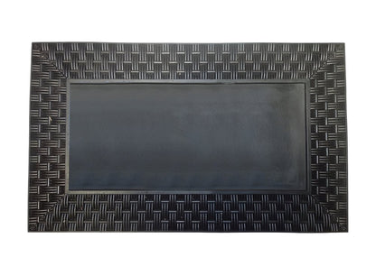 18" X 30" Brown and Black Rubber and Coir Spring Summer Outdoor Door Mat With Inserts