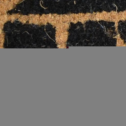 18" X 30" Brown and Black Coir My House My Rules Outdoor Door Mat