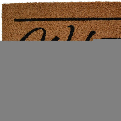 18" X 30" Brown and Black Coir Welcome Outdoor Door Mat