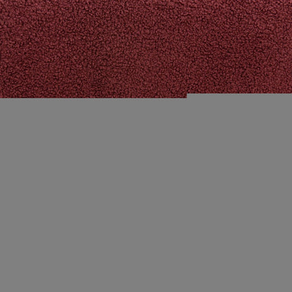 Set of Two 26" Red and Bronze Shearling and Steel Low Back Counter Height Bar Chairs