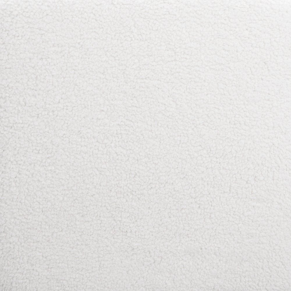 Set of Two 30" Ivory and Black Shearling and Steel Low Back Bar Height Bar Chairs