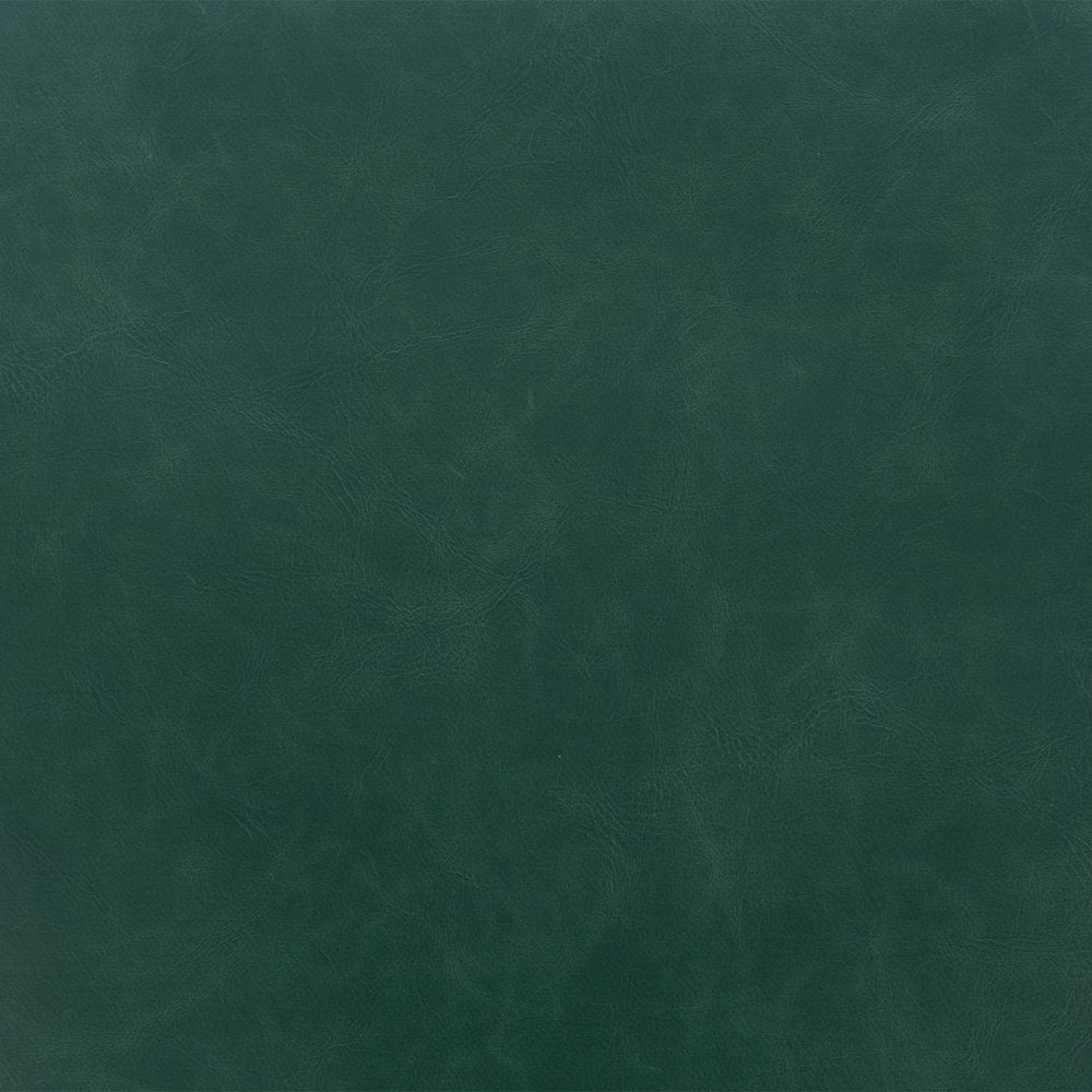 Set of Two 29" Green And Gold Faux Leather And Steel Bar Height Bar Chairs