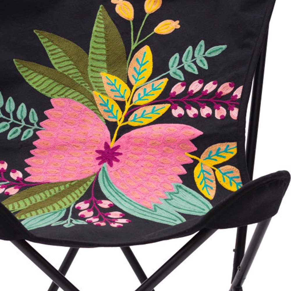 26" Black Tropical Butterfly Chair