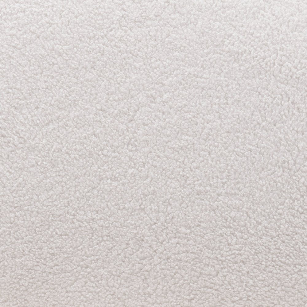 30" Cream And Black Faux Shearling And Upholstered Slipper Chair