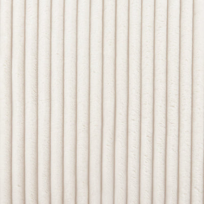 26" White Corduroy And Upholstered Lounge Chair