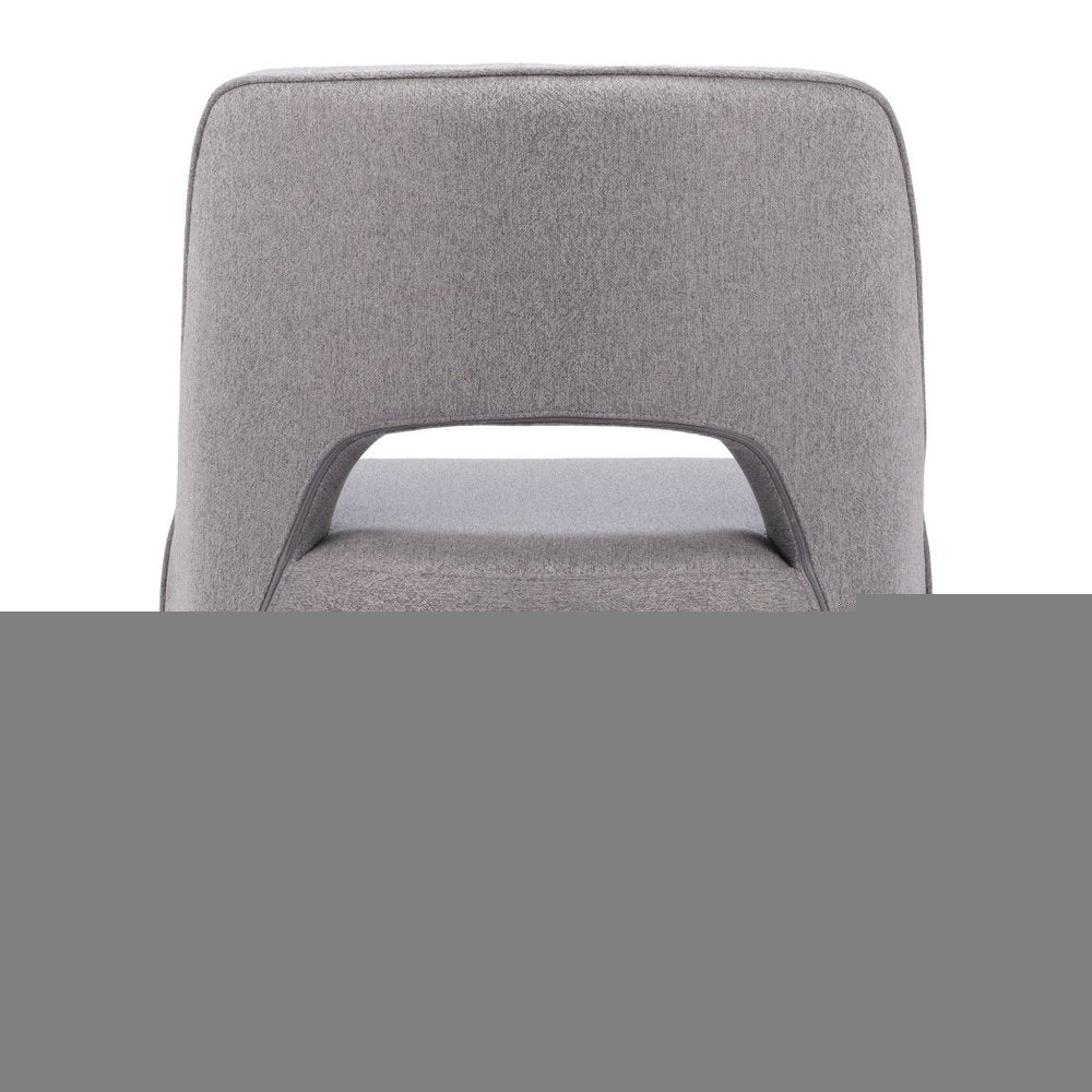 26" Gray And Black Upholstered Lounge Chair