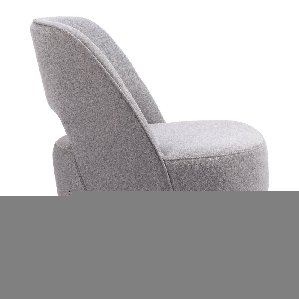 26" Gray And Black Upholstered Lounge Chair