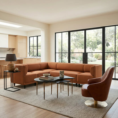 28" Brown And Gold Faux Leather And Faux Leather Swivel Arm Chair