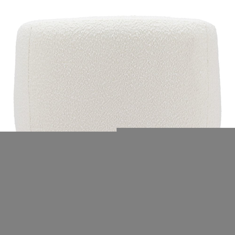 30" White Faux Shearling And Upholstered Arm Chair