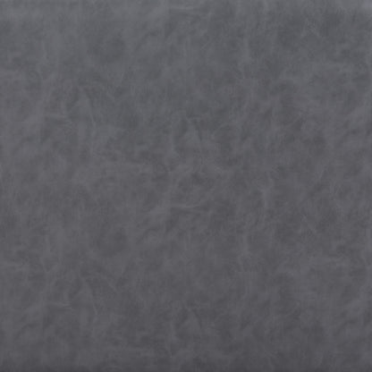 22" Gray And Silver Faux Leather And Faux Leather Side Chair