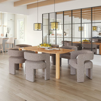 27" Beige Faux Shearling And Upholstered Arm Chair