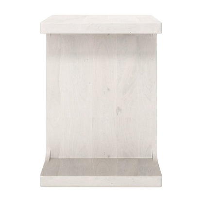 20" Natural Solid Wood Pedestal End Table