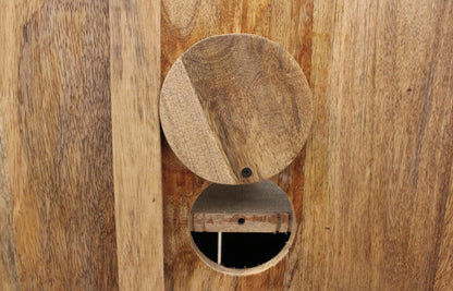 93" Antiqued White Distressed Solid Wood Sideboard with Six Glass Doors
