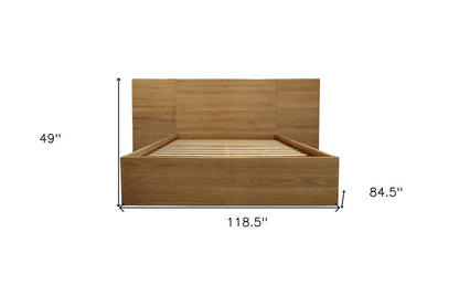 Natural Wood Queen Bed Frame